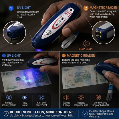 2-in-1 Mini UV Money Detector – Counterfeit Note Checking Tool