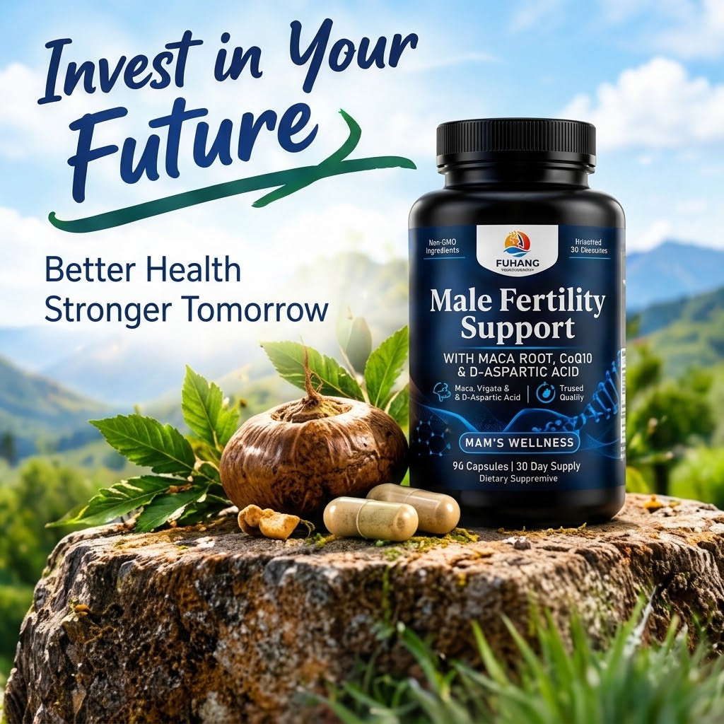 Men’s Fertility Support Supplement with Maca Root, CoQ10 & D-Aspartic Acid
