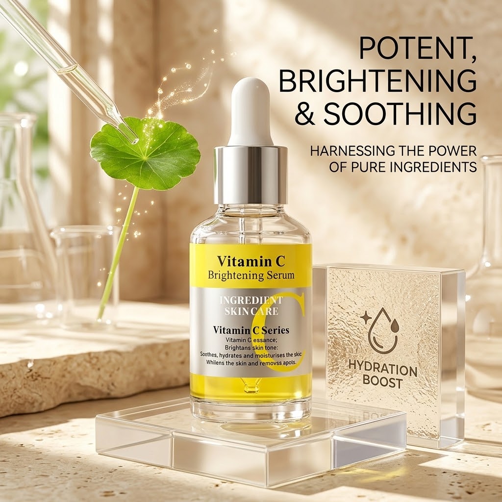 Vitamin C Centella Brightening Serum – Hydrating, Soothing & Anti-Aging Facial Skincare