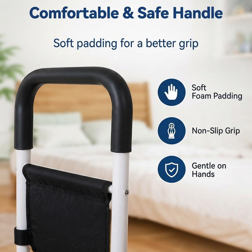 Bedside Guardrail – Adjustable Bed Safety Rail with Secure Support