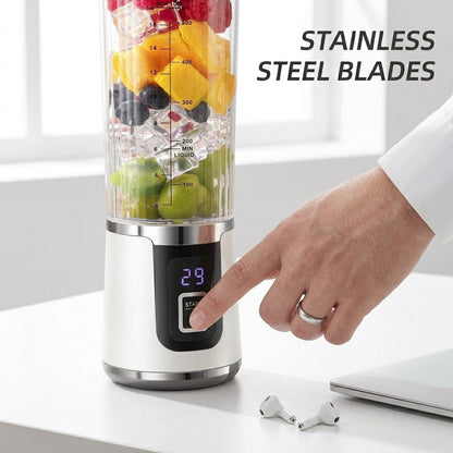 USB Rechargeable Portable Juicer – Stainless Steel Blades for Home, Office & Travel