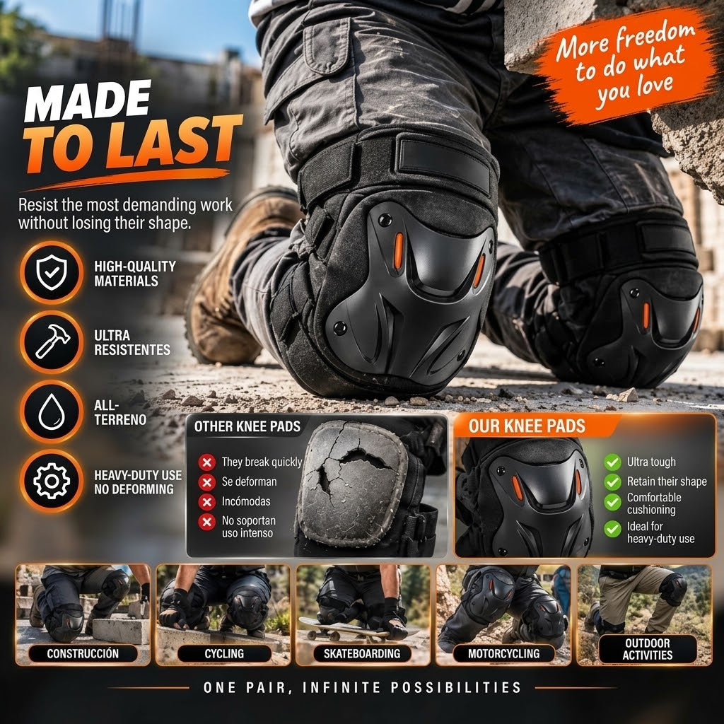 Knee & Elbow Protection Shock-Absorbing for  Motorcycle & Outdoor Sports
