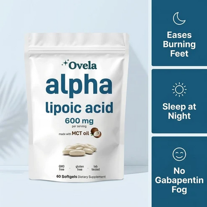 Coconut Oil Based R-Alpha Lipoic Acid Softgels – 120 Count Antioxidant Wellness Supplement