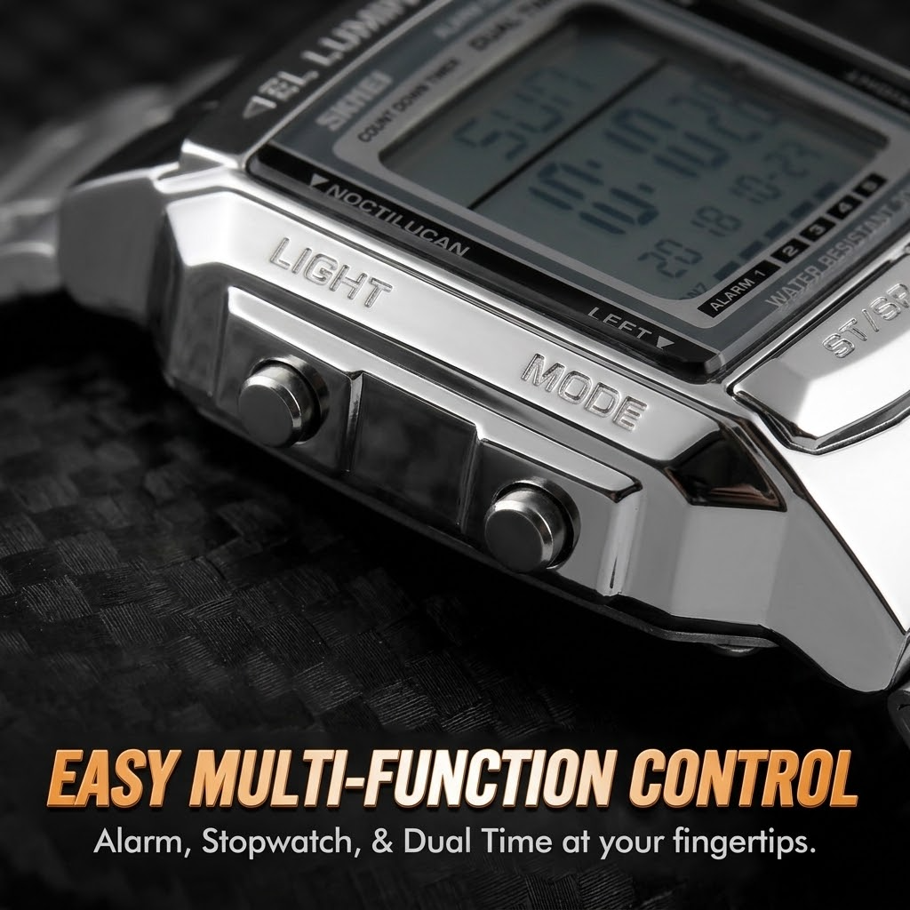 SKMEI Men’s Digital Fashion Watch – Waterproof Sporty Wristwatch for Men