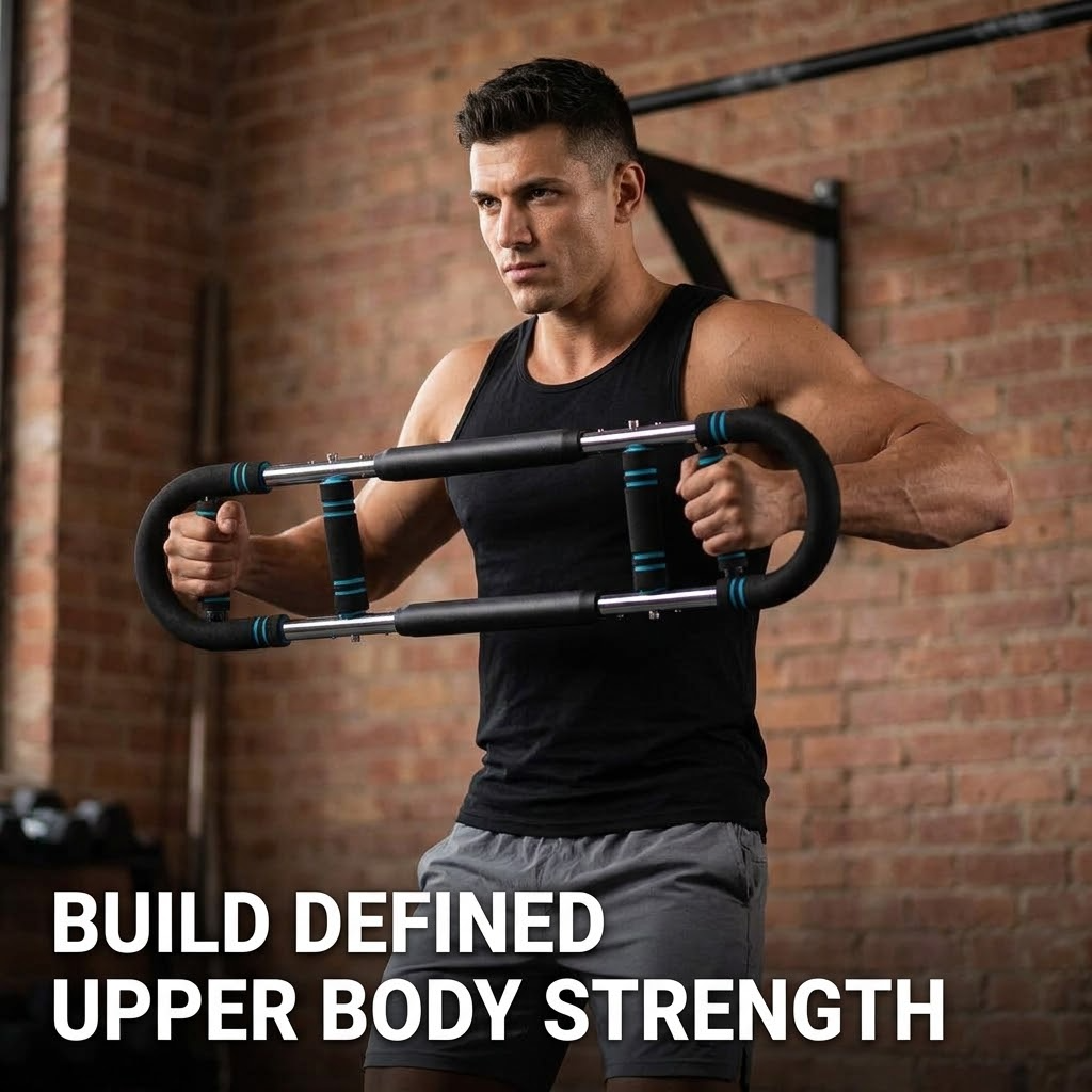 Chest Expander – Adjustable U-Shape Spring Steel Upper Body Strength Trainer