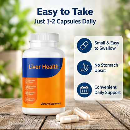 Milk Thistle Liver Wellness Capsules – 60-Count Herbal Supplement for Liver & Metabolism Support