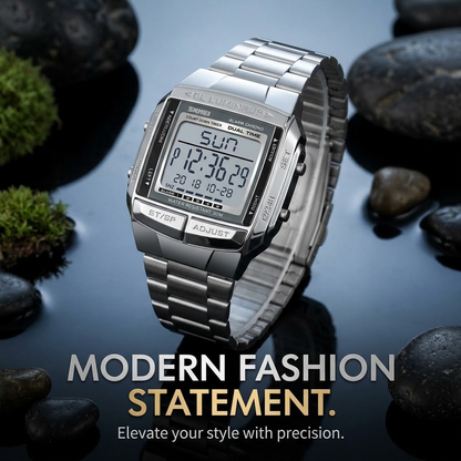 SKMEI Men’s Digital Fashion Watch – Waterproof Sporty Wristwatch for Men
