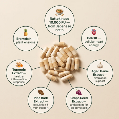 Nattokinase 10,000 FU Capsules – Circulation Support Supplement
