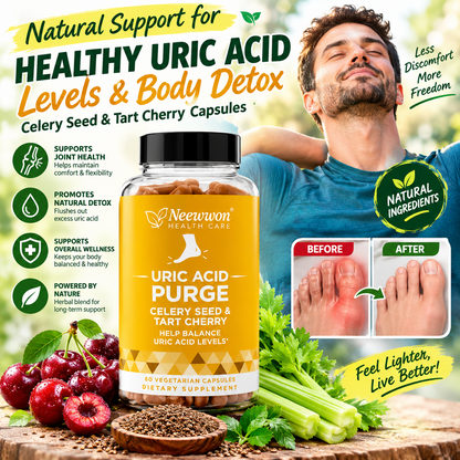 Celery Seed &  Tart Cherry Capsules – Herbal Daily Wellness & Uric Acid Support Supplement