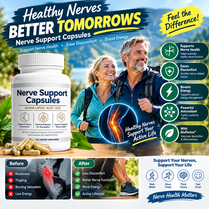 Nerve Support Capsules – Antioxidant & Energy Support Supplement for Nerve Health