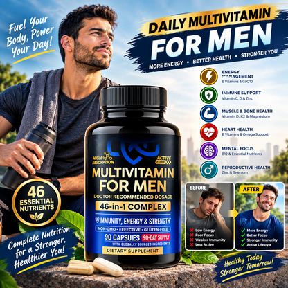 Multivitamin 46-Component Capsules – Vitamins, Minerals & Daily Energy Support