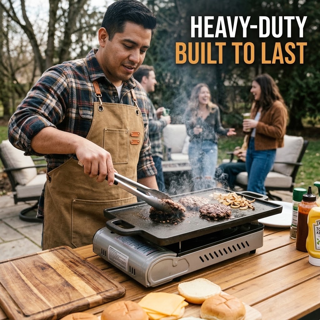 Cast Iron Campfire Griddle – Heavy-Duty Outdoor Cooking Plate