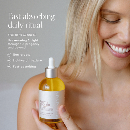 Pregnancy & Postpartum Belly Oil – Nourishing Stretch Mark Care