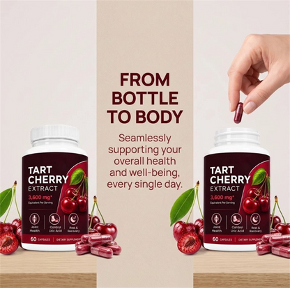 Tart Cherry Extract Capsules – Cold-Pressed Fruit Supplement for Daily Wellness