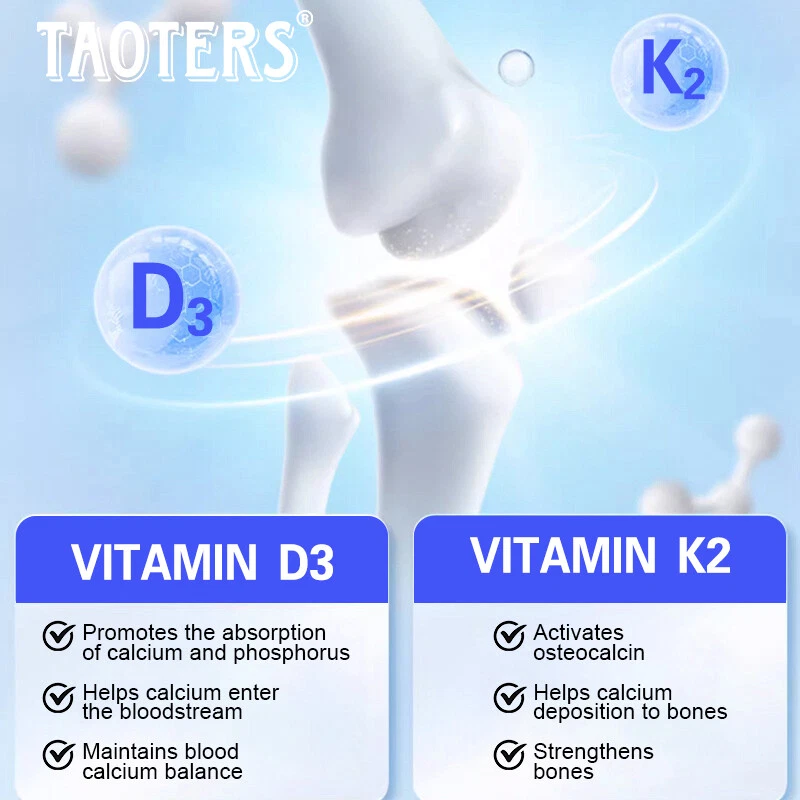 Vitamin D3 + K2 Softgels – Bone & Joint Wellness Support