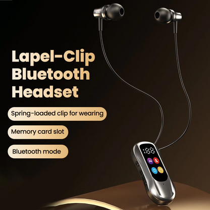 Wireless Collar Clip Headset – Bluetooth 5.0 with AI Voice Assistant