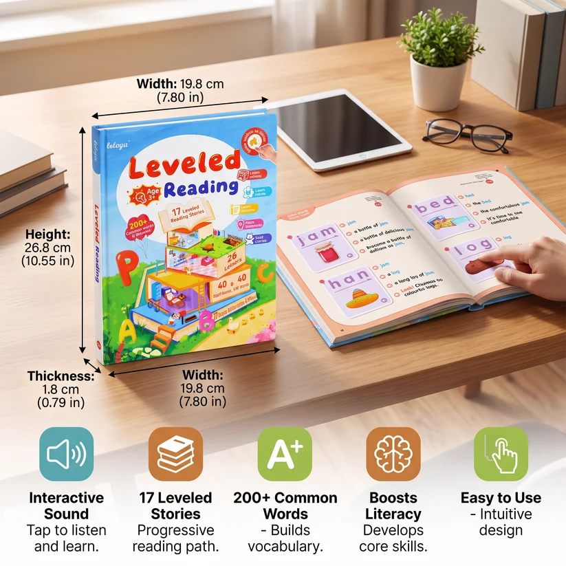Interactive Reading Sound Book for Kids – Rechargeable Learning Toy
