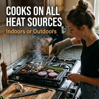 Cast Iron Campfire Griddle – Heavy-Duty Outdoor Cooking Plate