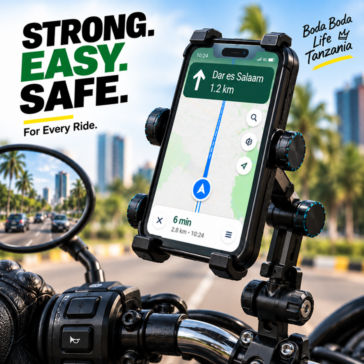 360° Adjustable Bike & Scooter Phone Holder